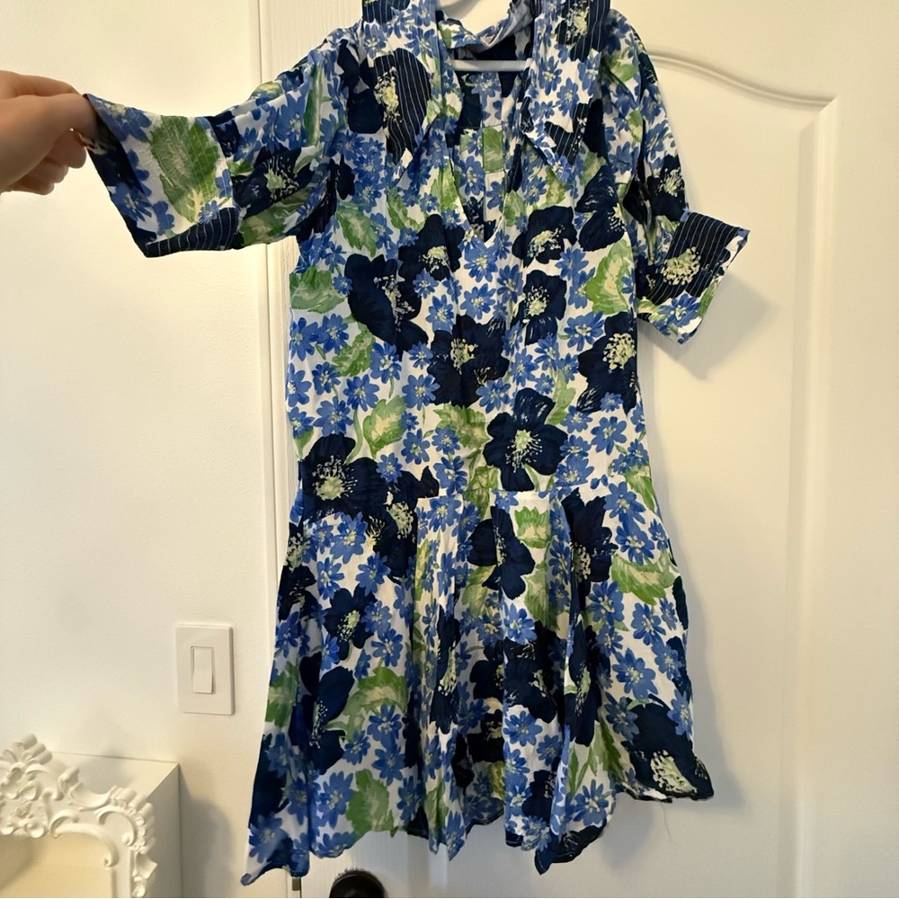 Free People blue floral dress size medium